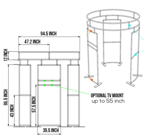 Custom LED Slow Motion 360 Video Photobooth Enclosure - Image 2